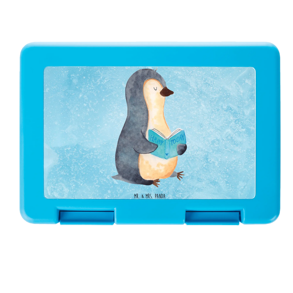 Pudełko na kanapki pingwin książka Brotbox, Snackbox, Lunch box, Butterbrotdose, Brotzeitbox, Pinguin, Pinguine, Buch, Lesen, Bücherwurm, Nichtstun, Faulenzen, Ferien, Urlaub, Freizeit