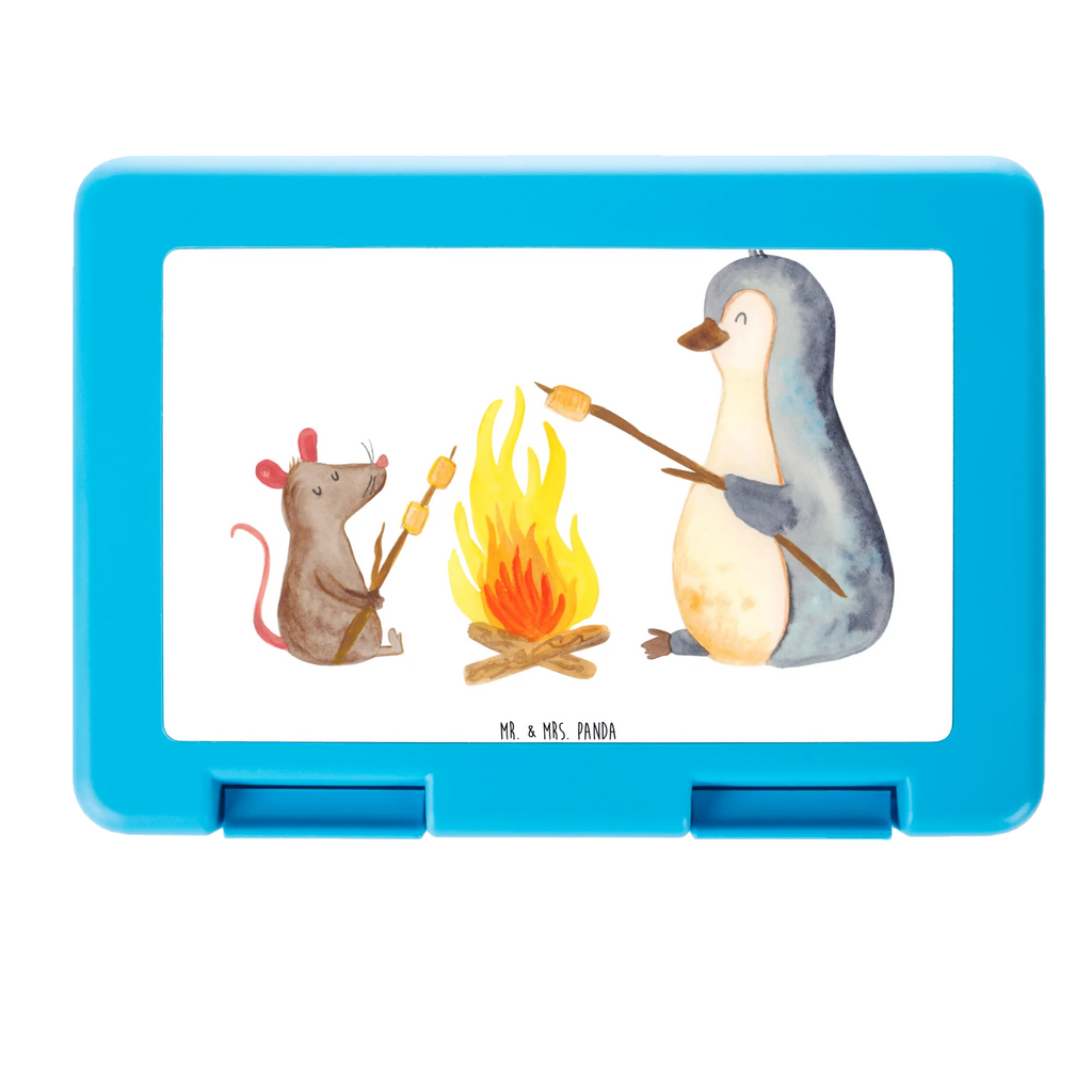 Pudełko na kanapki pingwin ognisko Brotbox, Snackbox, Lunch box, Butterbrotdose, Brotzeitbox, Pinguin, Maus, Pinguine, Lagerfeuer, Leben, Arbeit, Job, Motivation, Büro, Büroalltag, Lebensspruch, Lebensmotivation, Neustart, Liebe, grillen, Feuer, Marshmallows