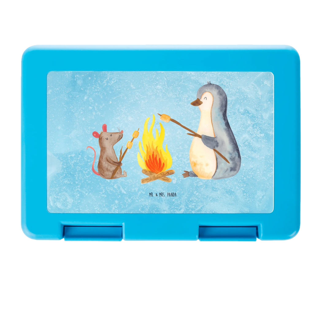 Pudełko na kanapki pingwin ognisko Brotbox, Snackbox, Lunch box, Butterbrotdose, Brotzeitbox, Pinguin, Maus, Pinguine, Lagerfeuer, Leben, Arbeit, Job, Motivation, Büro, Büroalltag, Lebensspruch, Lebensmotivation, Neustart, Liebe, grillen, Feuer, Marshmallows