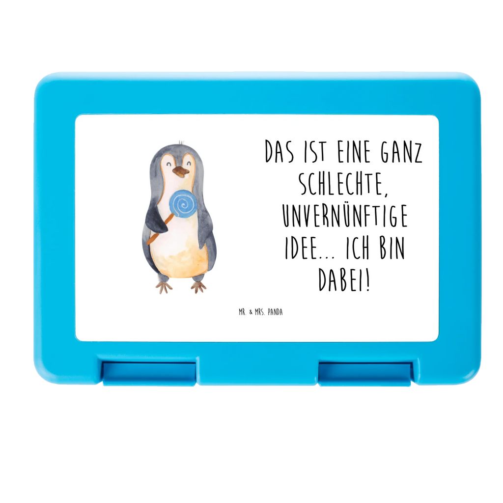 Pudełko na kanapki pingwin lizak Brotbox, Snackbox, Lunch box, Butterbrotdose, Brotzeitbox, Pinguin, Pinguine, Lolli, Süßigkeiten, Blödsinn, Spruch, Rebell, Gauner, Ganove, Rabauke