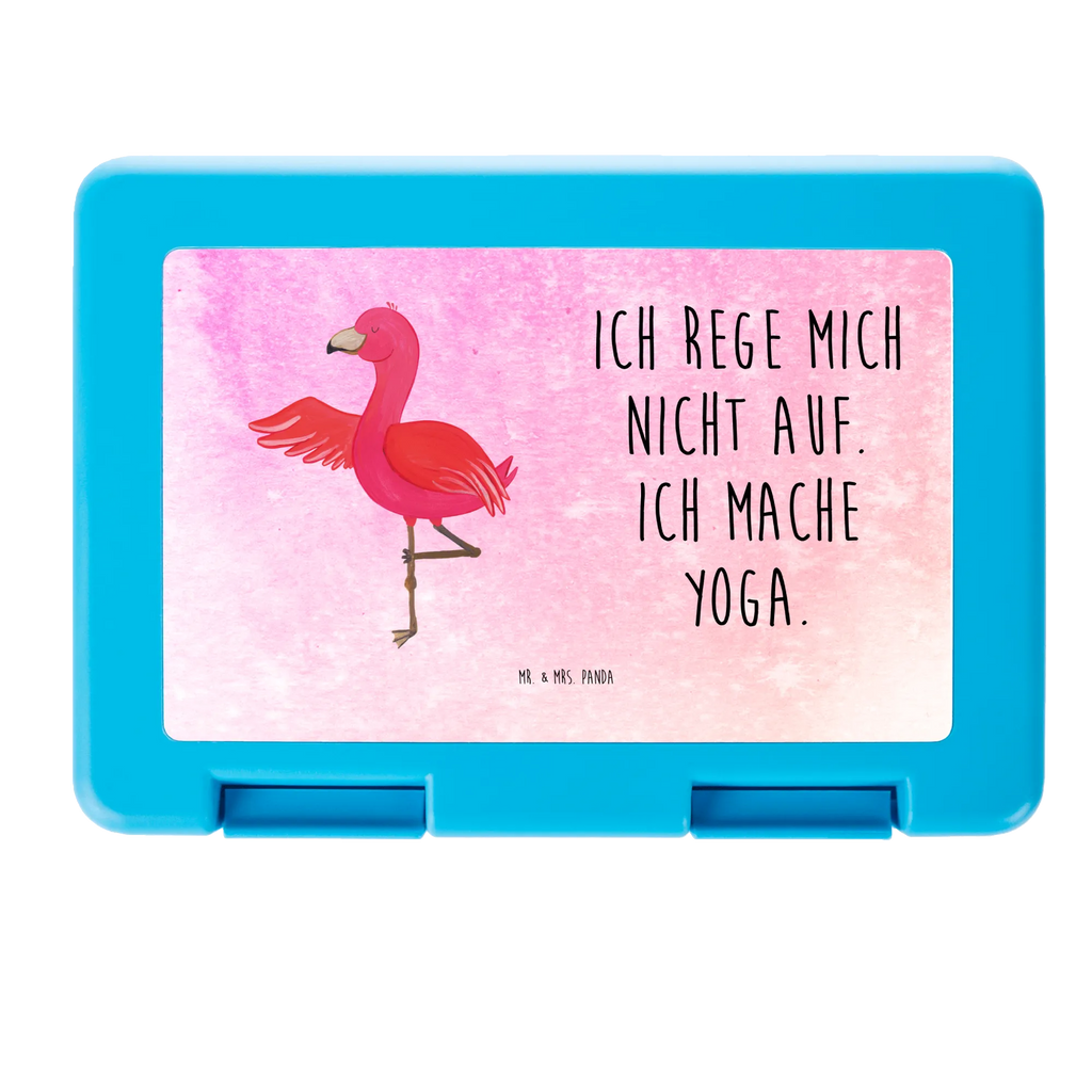 Pudełko na kanapki Flamingo joga Brotbox, Snackbox, Lunch box, Butterbrotdose, Brotzeitbox, Flamingo, Vogel, Yoga, Namaste, Achtsamkeit, Yoga-Übung, Entspannung, Ärger, Aufregen, Tiefenentspannung