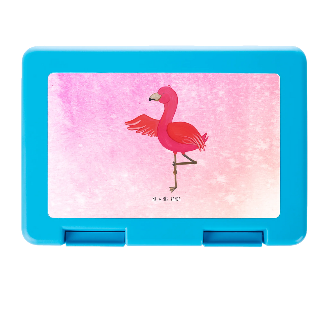 Pudełko na kanapki Flamingo joga Brotbox, Snackbox, Lunch box, Butterbrotdose, Brotzeitbox, Flamingo, Vogel, Yoga, Namaste, Achtsamkeit, Yoga-Übung, Entspannung, Ärger, Aufregen, Tiefenentspannung