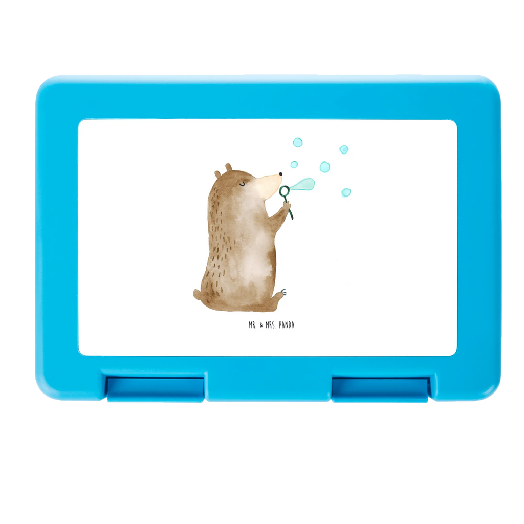 Lunch box bear soap bubbles lunch box, bread box, sandwich box, BPA-free, snack box, bear, teddy, teddy bear, cuddly toy, Soap Bubbles Bear Funny Being Happy Sad Happy