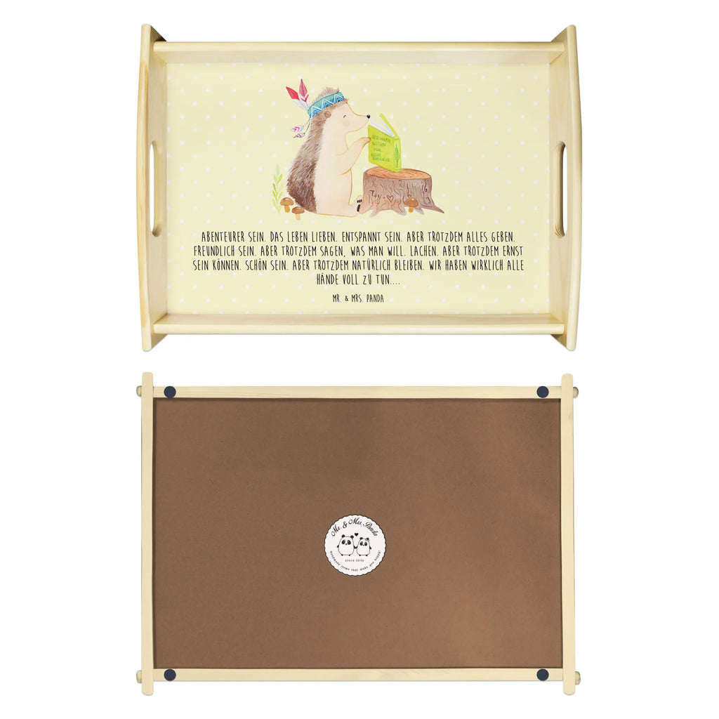 Serviertablett Igel Indianer Frühstückstablett, Dekotablett, Holztablett, Küchentablett, Serviertablett, Tablett, Waldtiere, Tiere, Lagerfeuer, Camping, Abenteuer, Igel, Indianer