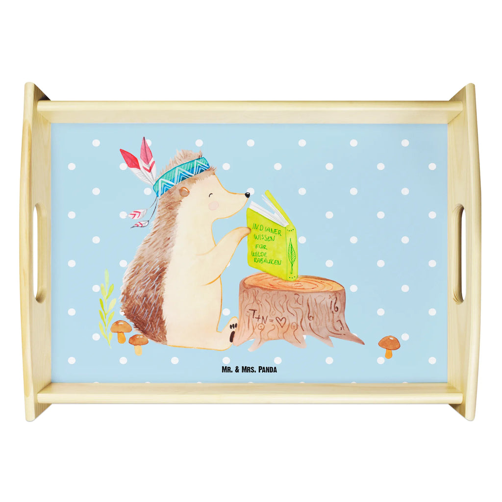 Serviertablett Igel Indianer Frühstückstablett, Dekotablett, Holztablett, Küchentablett, Serviertablett, Tablett, Waldtiere, Tiere, Lagerfeuer, Camping, Abenteuer, Igel, Indianer