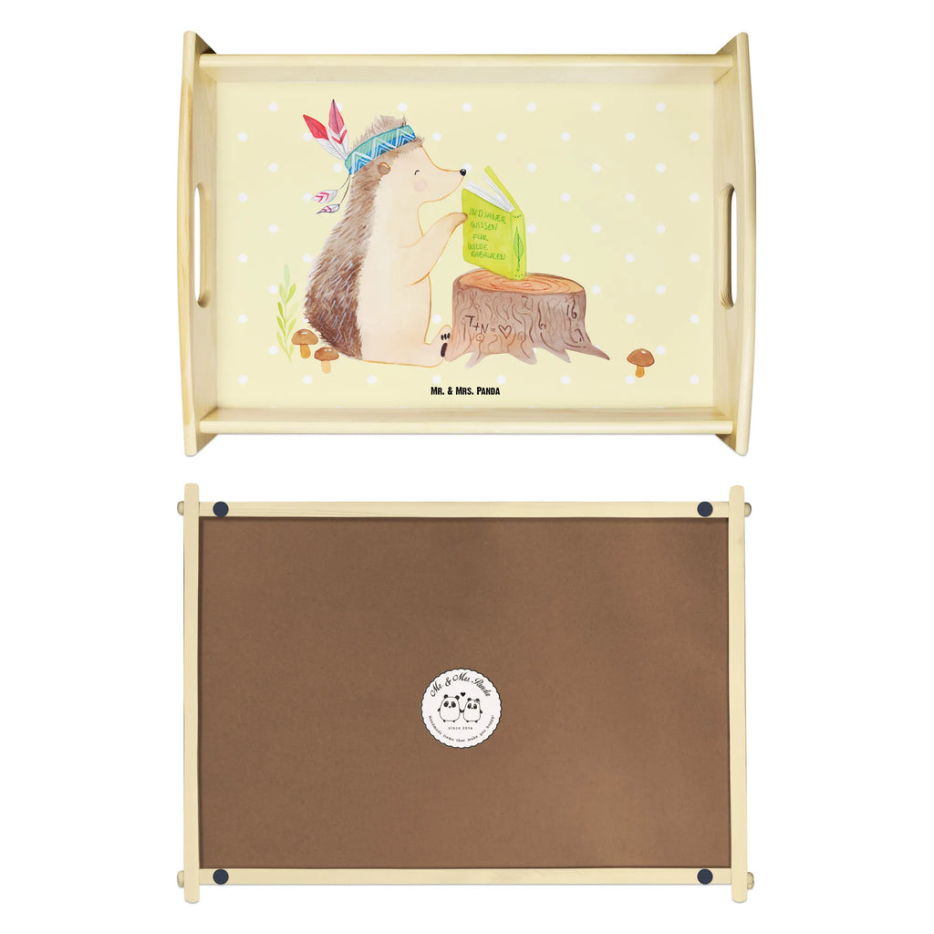 Serviertablett Igel Indianer Frühstückstablett, Dekotablett, Holztablett, Küchentablett, Serviertablett, Tablett, Waldtiere, Tiere, Lagerfeuer, Camping, Abenteuer, Igel, Indianer