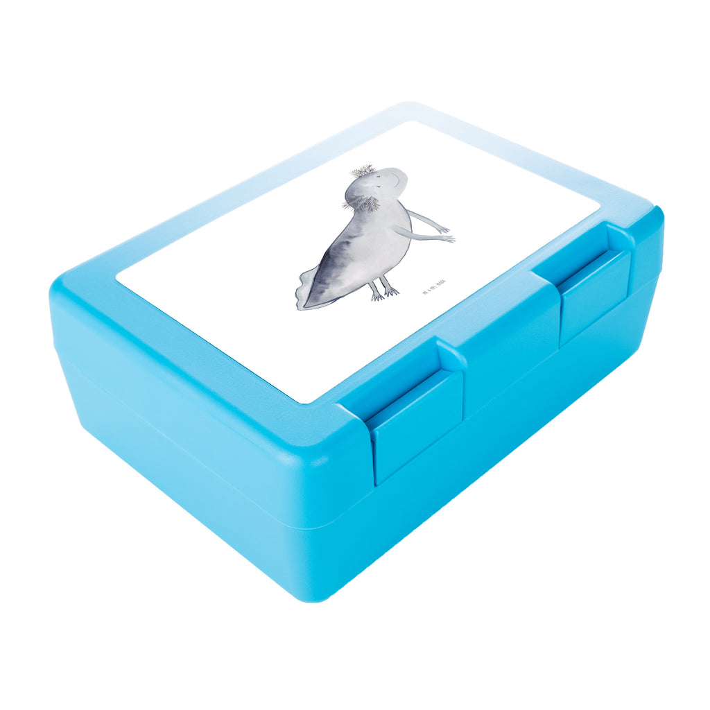 Brotdose Axolotl schwimmt Brotbox, Snackbox, Lunch box, Butterbrotdose, Brotzeitbox, Axolotl, Molch, Axolot, Schwanzlurch, Lurch, Lurche, Problem, Probleme, Lösungen, Motivation