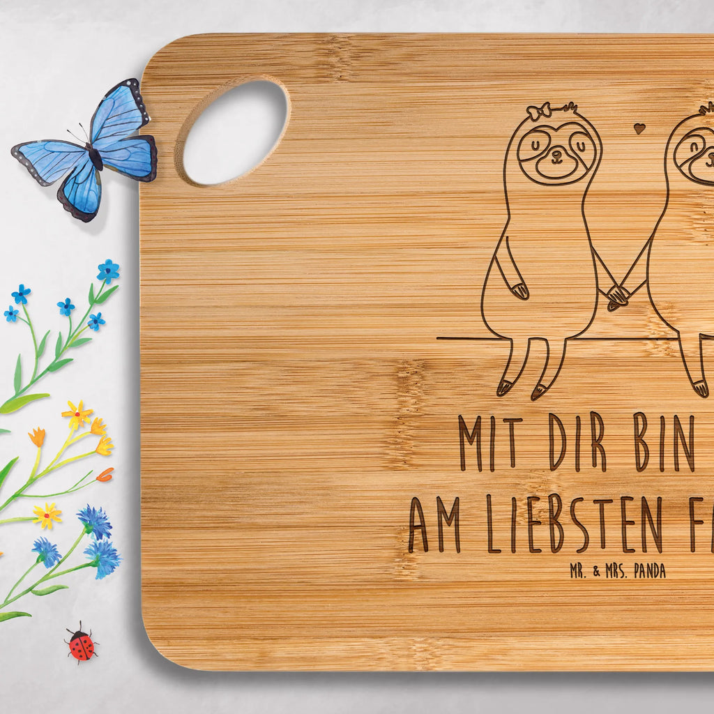 Bambus - deska do krojenia leniwiec para Hackbrett, Brett, Holzbrettchen, Frühstücksbrett, Servierbrett, Küchenbrett, Holzbrett, Schneidebrett, Faultier, Faultier Geschenk, Faultier Deko, Faultierliebe, Faultierpärchen, Beziehung, relaxen, verlobt, faul, Faultiere, Liebe, gemeinsam, Pärchen, verliebt, Langsamkeit, Liebespaar, Lieblingstier