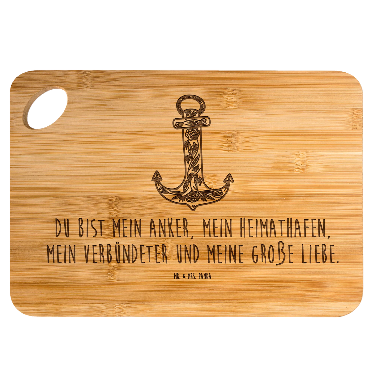 Bamboo chopping board anchor Blue card, gift ideas, gifts, small animals, cute, cute animal motives, hand drawn, funny sayings, good mood, special gifts, animal lover