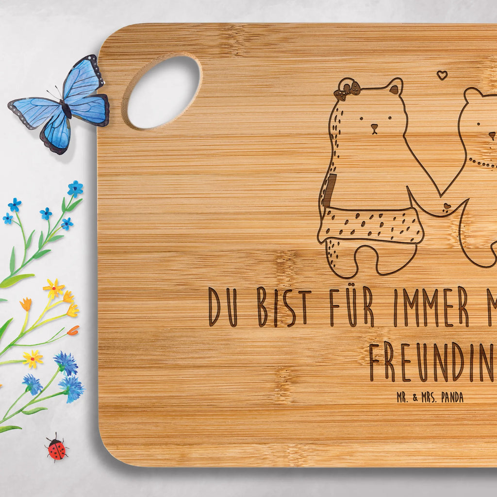 Bamboo chopping board bear Girlfriend Servierbrett, Holzbrettchen, Brett, Küchenbrett, Holzbrett, Schneidebrett, Frühstücksbrett, Hackbrett, Bär, Teddy, Teddybär, Bär Freundin Beste Freund Liebe Liebesbeweis Verliebt Kumpel Kumpeliene