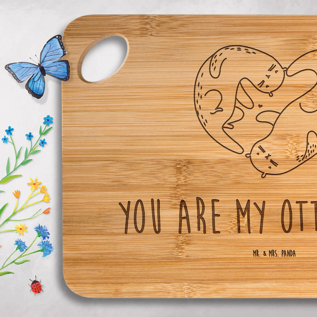 Bambus - deska do krojenia wydra serce Kuna, wydra, morska wydra