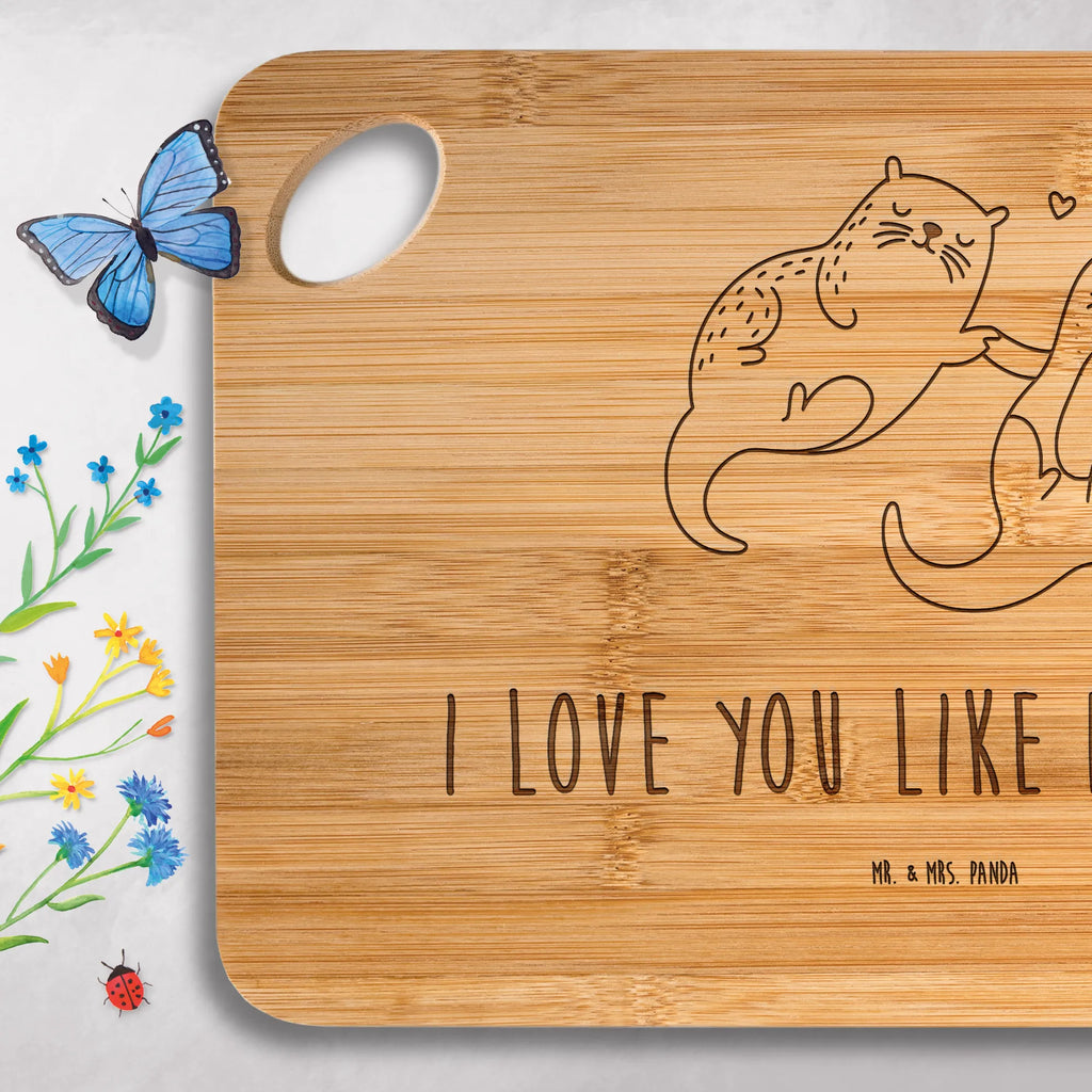 Bambus - deska do krojenia wydra trzymać się za ręce Kuna, wydra, morska wydra