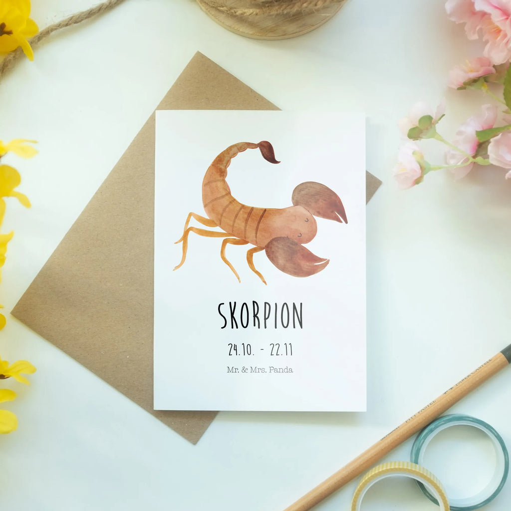 Greetings card Star sign Scorpio Classic birthday card, invitation card, greeting card, wedding card, folding card, constellations, birthdays, astrology, zodiac, date of birth, month of birth, gift october, birthday october, scorpions, scorpion gift, birthday november, gift november, scorpion star sign