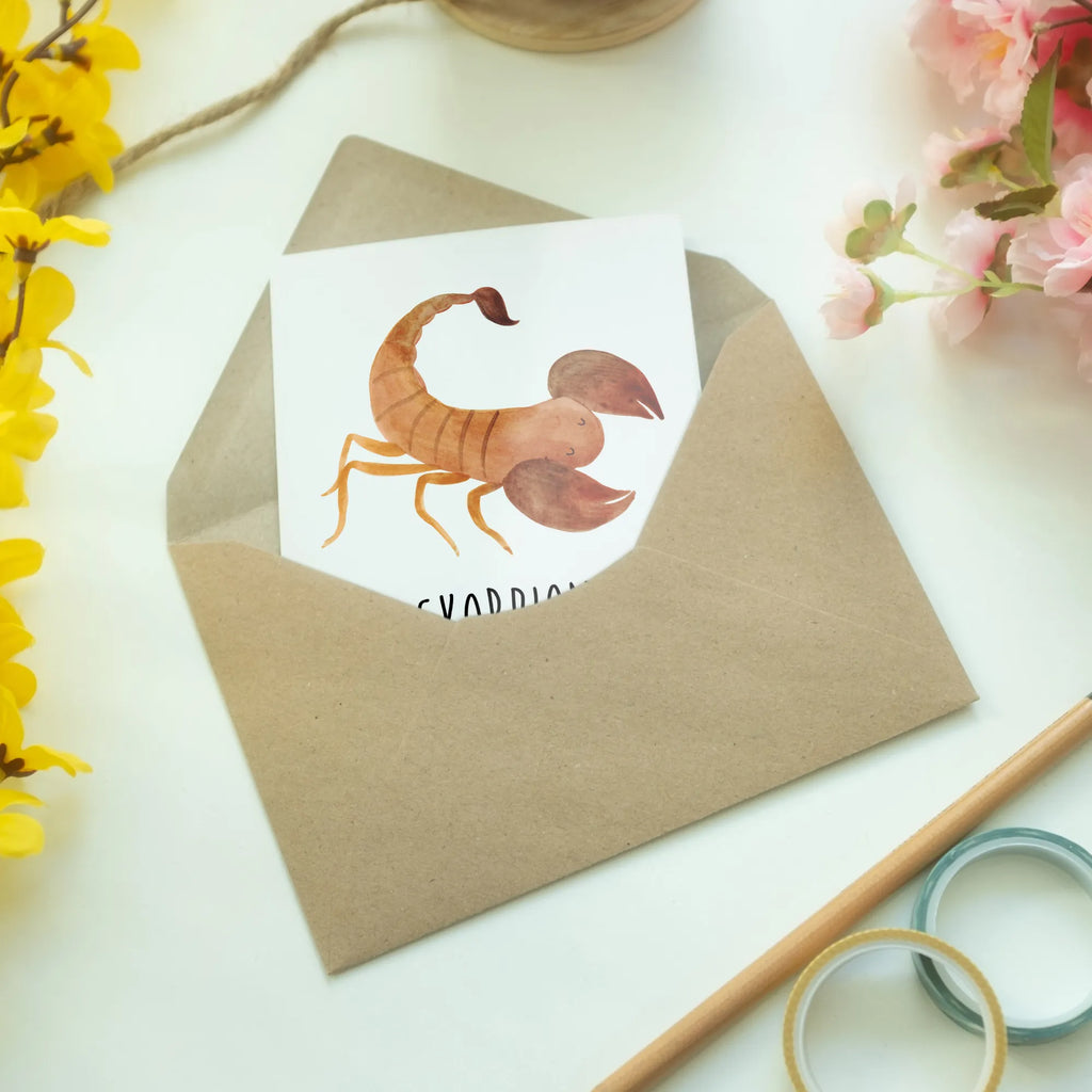 Greetings card Star sign Scorpio Classic birthday card, invitation card, greeting card, wedding card, folding card, constellations, birthdays, astrology, zodiac, date of birth, month of birth, gift october, birthday october, scorpions, scorpion gift, birthday november, gift november, scorpion star sign