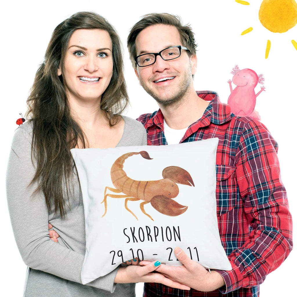 40x40 poduszka Znak zodiaku Skorpion Klasyczny Znak zodiaku, gwiazdozbiór, horoskop, astrologia, ascendent