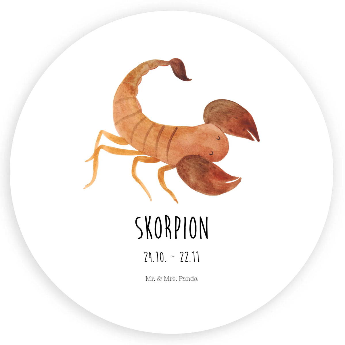 80mm round sticker Star sign Scorpio Classic
