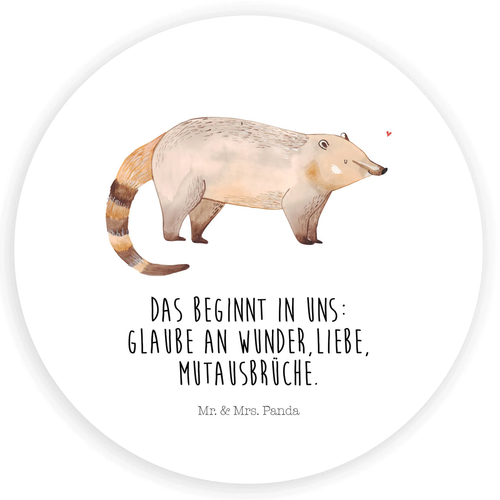 Rund Aufkleber Nasenbaer Aufkleber, Sticker, Etikett, Tiermotive, Lustige Sprüche, Tiere, Gute Laune, Bär, Nasenbären, Nasenbär, Rüsselbär