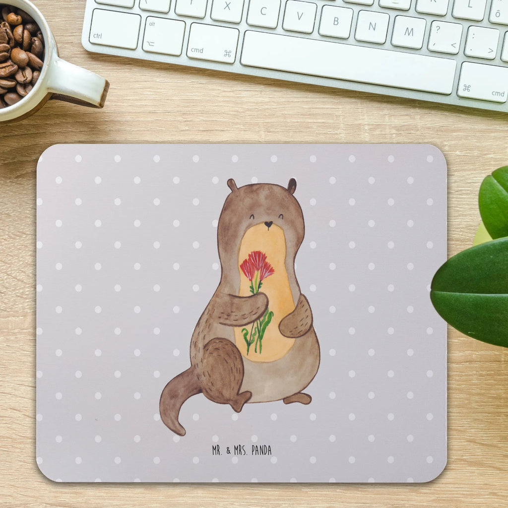 Mouse mat otter Bunch of flowers Gift, Mouse, fun, Student, Office, PC, Motif, Study, Mouse Pad, saying, Print, Work, Pad, mousepad, otter, marten, sea otter, European otter, water mammal, aquatic animal, baby otter, predator, water, otter gifts, animal lover, gift ideas for animal lovers, animal, mammal, water animal, gifts for people in love, Otter Sea Otter Lake Otter
