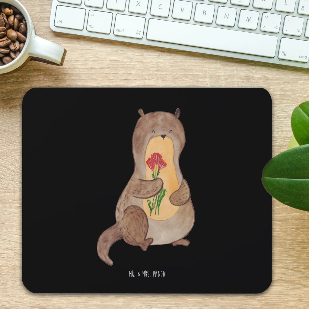 Mouse mat otter Bunch of flowers Gift, Mouse, fun, Student, Office, PC, Motif, Study, Mouse Pad, saying, Print, Work, Pad, mousepad, otter, marten, sea otter, European otter, water mammal, aquatic animal, baby otter, predator, water, otter gifts, animal lover, gift ideas for animal lovers, animal, mammal, water animal, gifts for people in love, Otter Sea Otter Lake Otter
