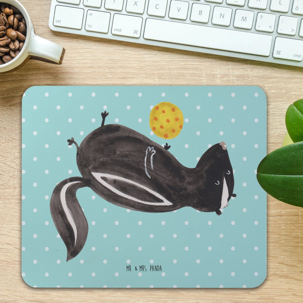 Mouse mat skunk ball Designer Mauspad, Mauspad Büro, Computer zubehör, Arbeitszimmer, Büroausstattung, Einzigartiges Mauspad, Mousepad, Mauspad, PC Zubehör, Mausunterlage, Stinktier, Skunk, Wildtier, verspielt, Stinki, Stinker, Raubtier, Weisheit