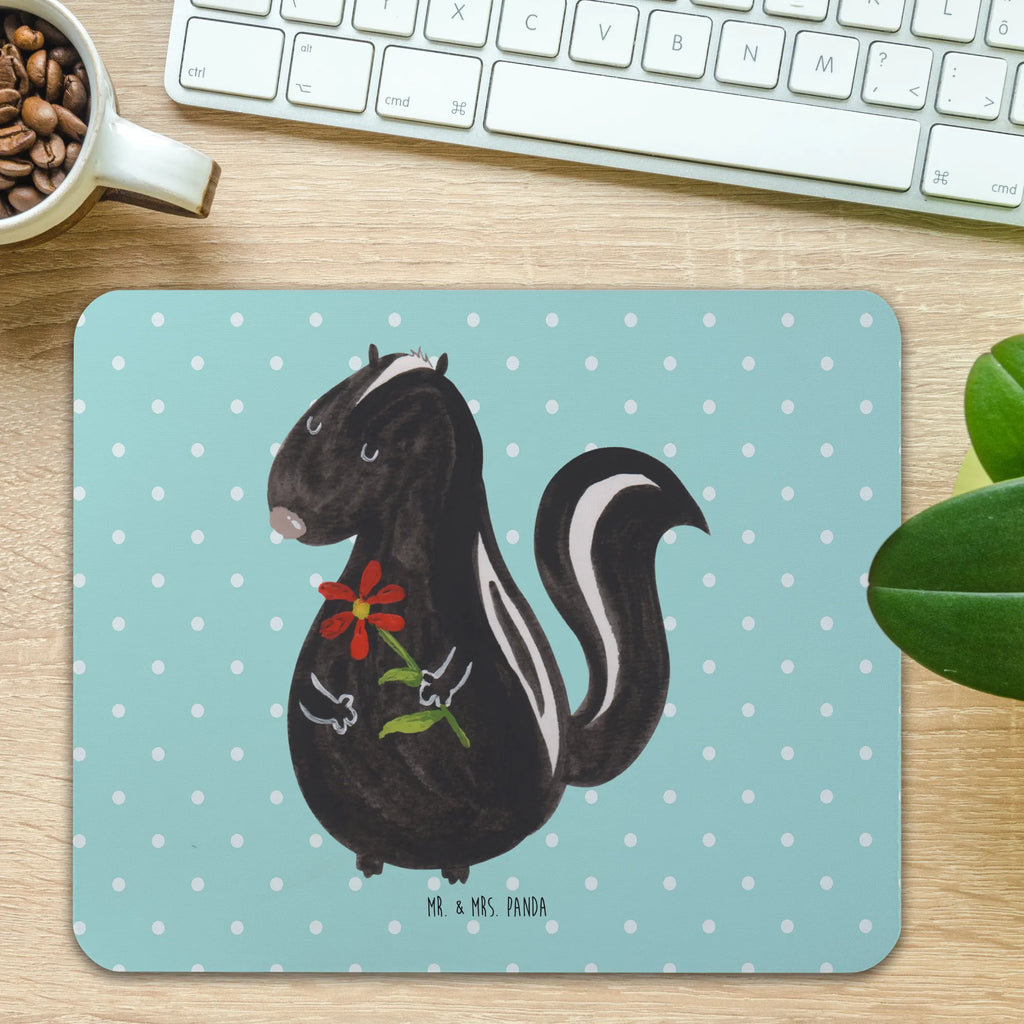 Mouse mat skunk flower Arbeitszimmer, Büroausstattung, Einzigartiges Mauspad, Computer zubehör, Designer Mauspad, Mauspad, PC Zubehör, Mausunterlage, Mousepad, Mauspad Büro, Stinktier, Skunk, Stinker, Wildtier, Tagträumer, verträumt, Stinki, Raubtier, Dreams, Träume