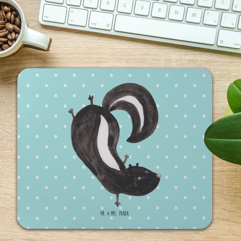 Mouse mat skunk handstand Computer zubehör, Mauspad Büro, Designer Mauspad, PC Zubehör, Mousepad, Mausunterlage, Mauspad, Einzigartiges Mauspad, Büroausstattung, Arbeitszimmer, Stinktier, Skunk, verpielt, Raubtier, Kind, Stinki, Spielplatz, Wildtier, Stinker