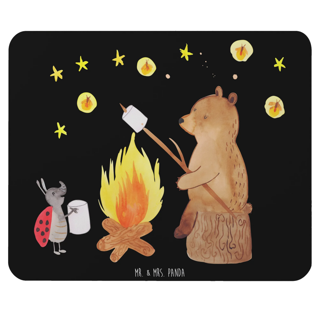 Podkładka pod mysz Niedźwiedź i biedronka przy ognisku Niedźwiedź, Miś, Pluszowy miś