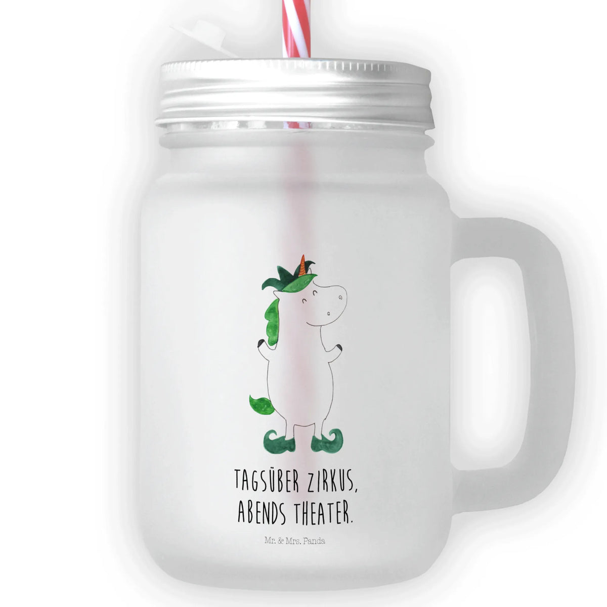 Szklanka Mason Jar Jednorożec Joker