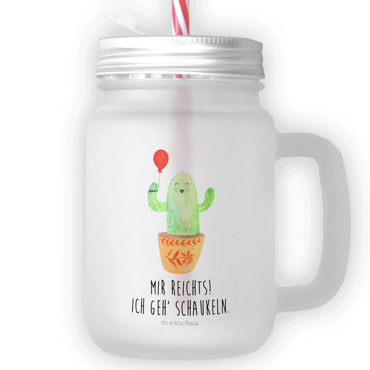 Szklanka Mason Jar Kaktus balon Kaktusy