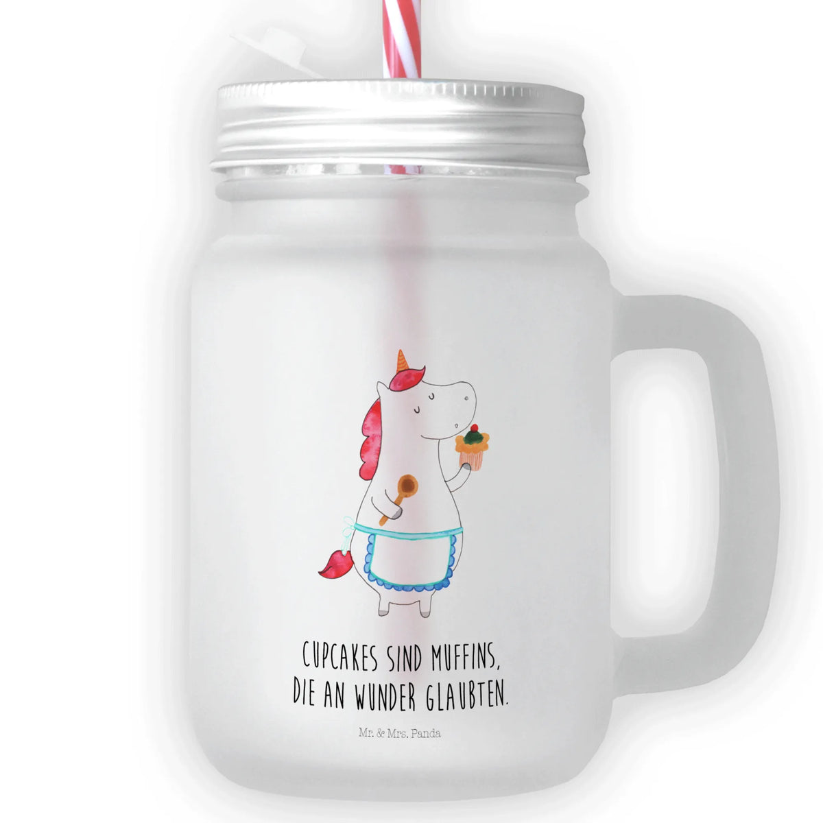 Mason jar drinking glass unicorn Kitchen