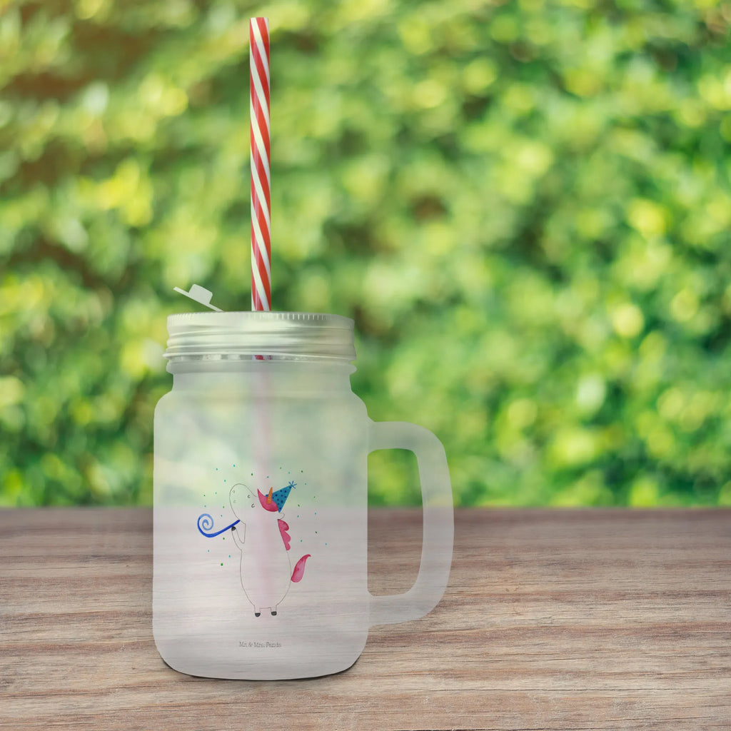 Mason jar drinking glass unicorn party glass, drinking glass, cocktail glass, preserving glass, summer glass, Mason Jar, handle glass, unicorn, unicorns, Feast, Party, Confetti, Club, Disco, Celebration, Glitter, birthday, Unicorns, Alcohol, Birthday present, Birthday