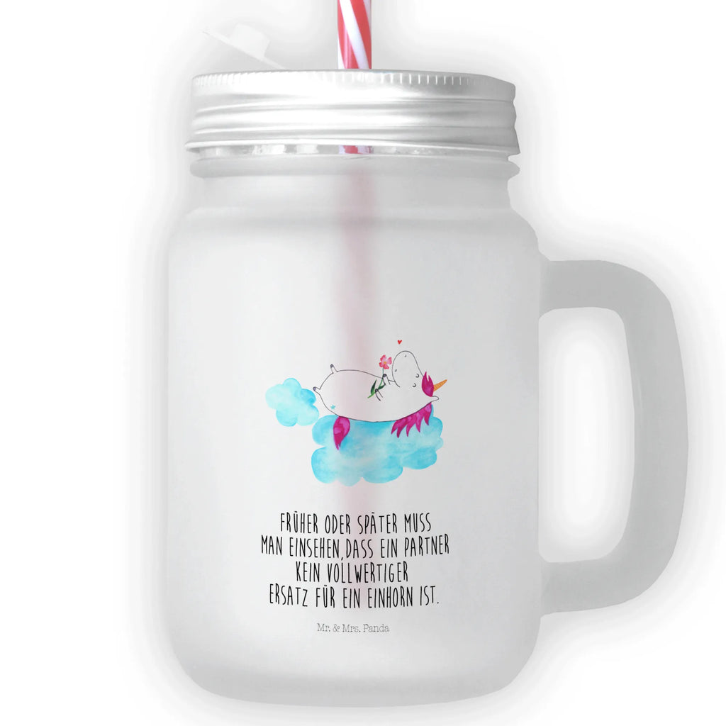 Mason jar drinking glass unicorn In love Mason Jar, summer glass, cocktail glass, drinking glass, glass, handle glass, preserving glass, unicorn, unicorns, Unicorn, Girlfriend present, cloud, Love, Unicorns, Love Proof, girlfriend gift