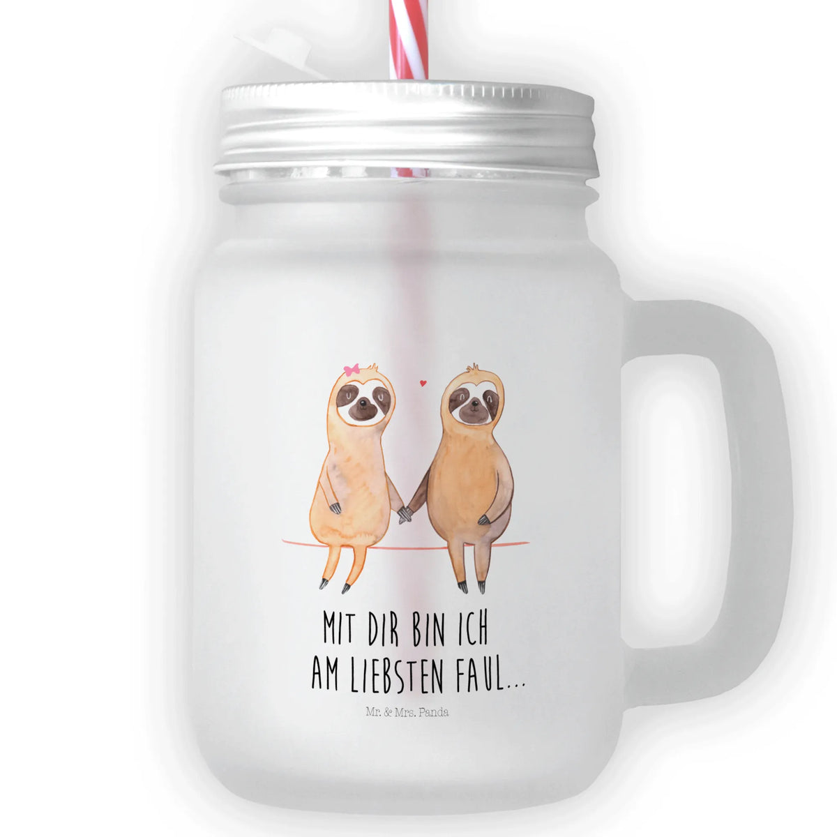 Szklanka Mason Jar leniwiec para Leniwiec, prezent z leniwcem, dekoracja z leniwcem