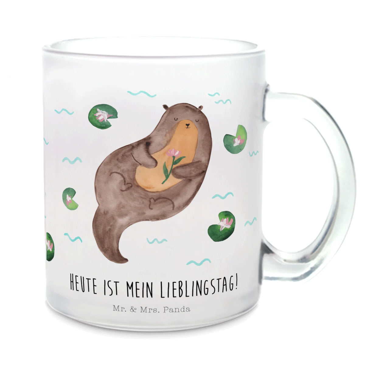 Filiżanka do herbaty wydra lilia wodna Kuna, wydra, morska wydra