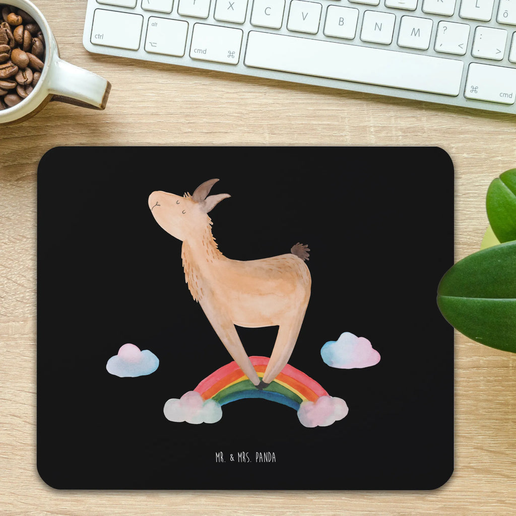 Mouse mat lama rainbow Pad, Motif, Student, Study, Print, fun, Gift, Office, Mouse, PC, mousepad, Work, Mouse Pad, saying, Llama, llama, alpaca, trendy animal, Haters, Haters gonna hate, Rainbow, Cloud country, Outsider, School, Lamas, Abi, Hobby, Self-employed, Lama, Freedom