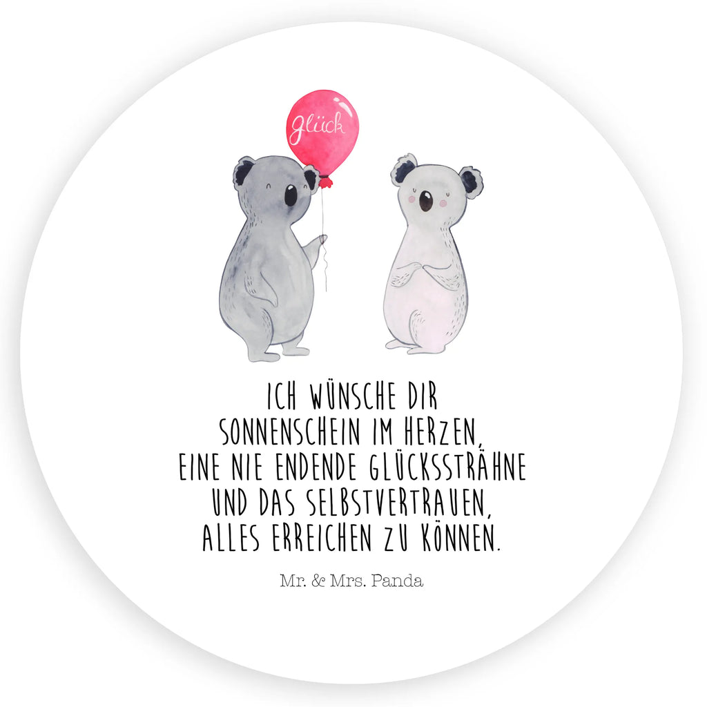 Rund Aufkleber Koala Luftballon Sticker, Aufkleber, Etikett, Koalabär, Koala, Party, Geschenk, Geburtstag, Luftballon