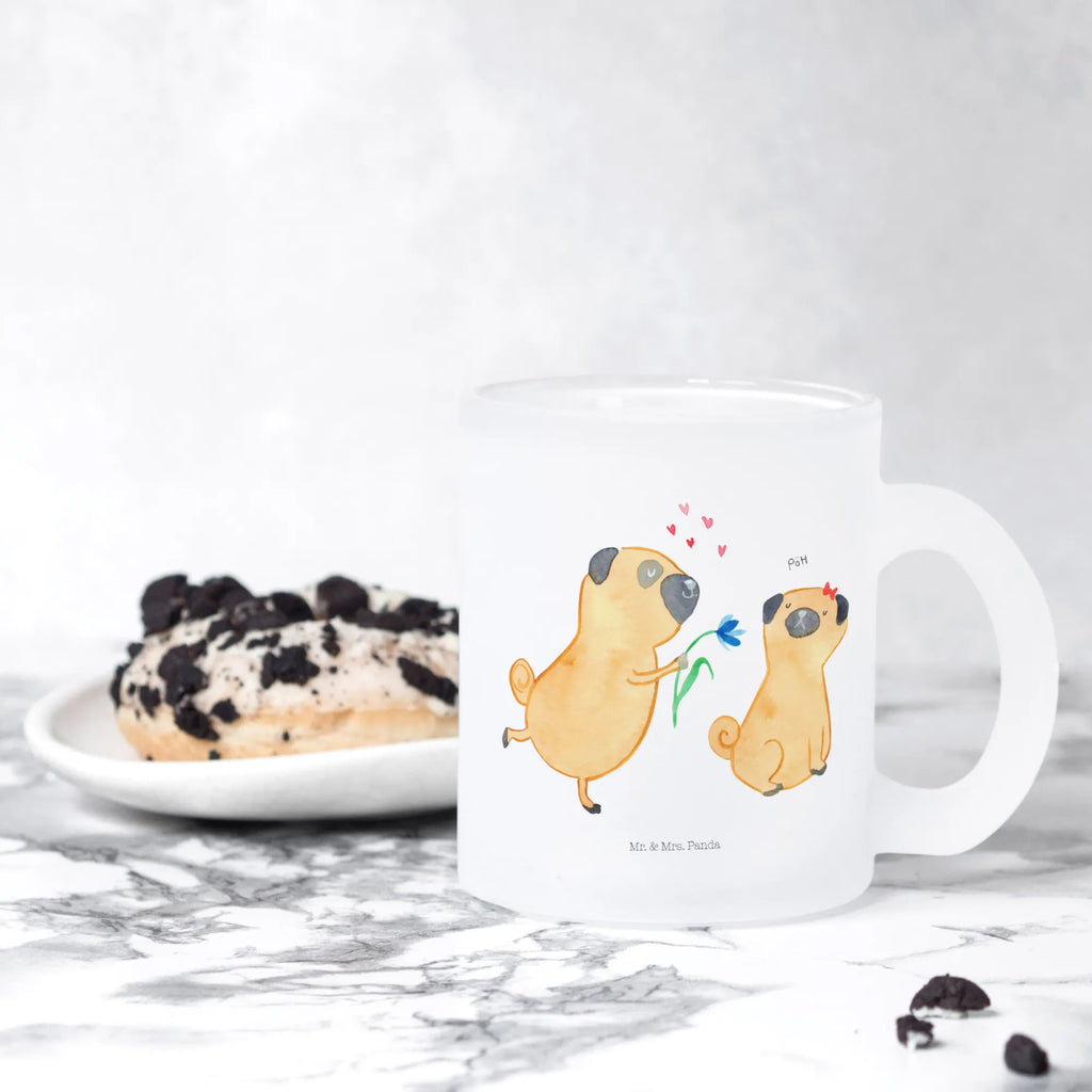 Glass tea cup pug In love glass, mug, tea glass, tea, Tea cup, dog, mutt, hound, woof, dog mama, dog breed, love dogs, love for dogs, dog decorative items, bag with dog print, funny gifts for dog owners, what do you give a dog lover, Christmas gifts for dogs, gifts for dogs, dog sayings, love saying. Engaged, gift friend, in love, Pug, dog love, love, partner, boob