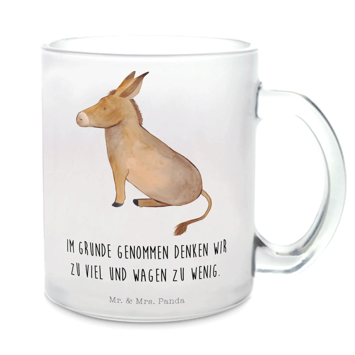 Teetasse Esel Henkelbecher, Teetasse aus Glas, glastasse, Haferl, Teeglas, Kakaotasse, Henkeltasse, Häferl, Motivtasse, Teetasse Glas, getränkebecher, Glasbecher, Glas Teebecher, Pott, Tee Tasse, Trinkglas, getränkeglas, Teetasse, Lustige Sprüche, Tiere, Tiermotive, Gute Laune, Lebensmut, Tapferkeit, Lebensziel, Lebensglück, Weisheit, Esel, Ziel, Positive Gedanken, Zuversicht, Mut, Erfolg