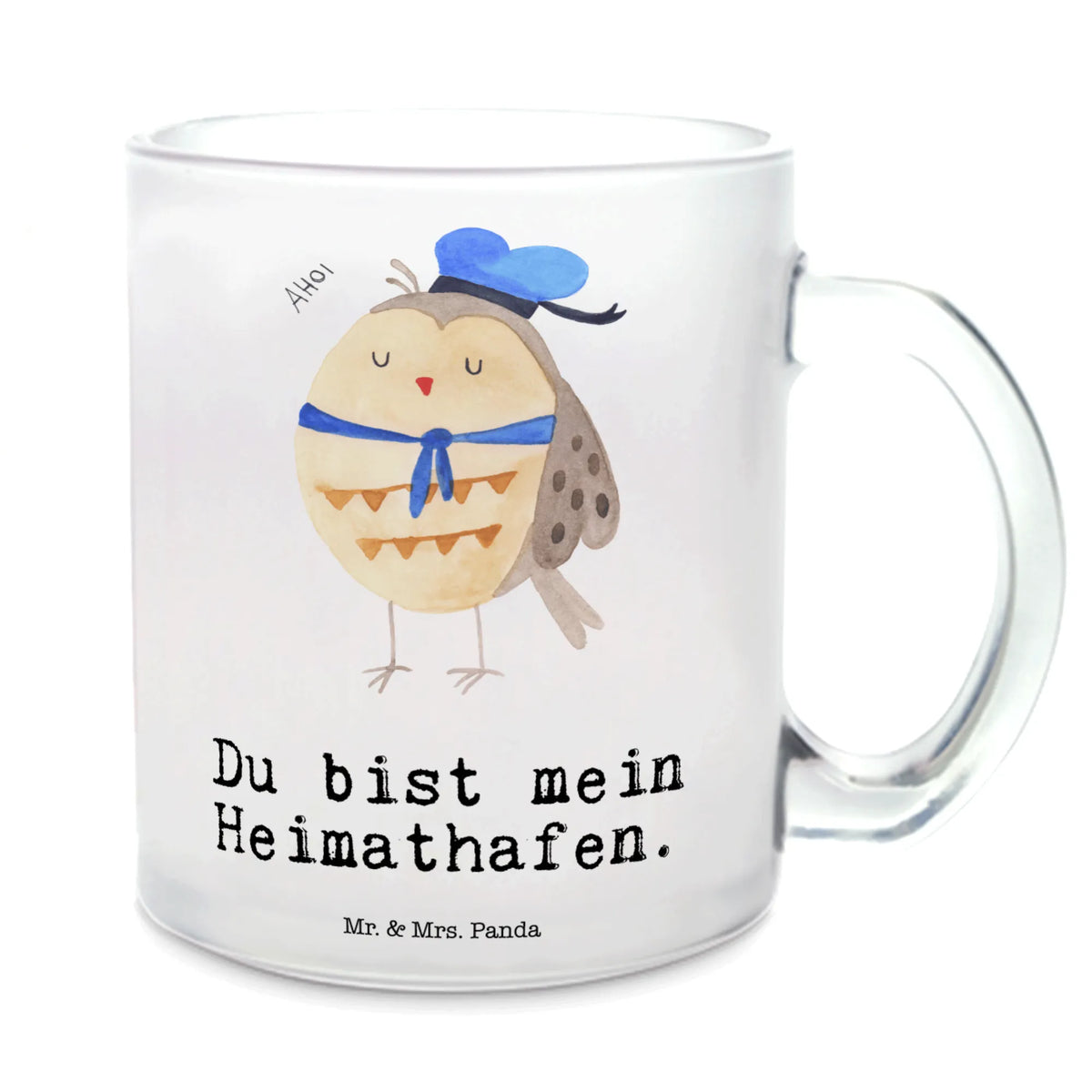 Glass tea cup Owl sailor Teetasse Glas, Haferl, Glasbecher, getränkebecher, Henkelbecher, glastasse, Henkeltasse, Glas Teebecher, Häferl, getränkeglas, Kakaotasse, Pott, Teeglas, Teetasse, Motivtasse, Teetasse aus Glas, Trinkglas, Tee Tasse, Eule, Heimathafen, Seefahrer, Eule Deko, Freundin, Matrose, Ehe, Eule Spruch, Wortspiel Lustig, Hochzeitstag Geschenk, Owl
