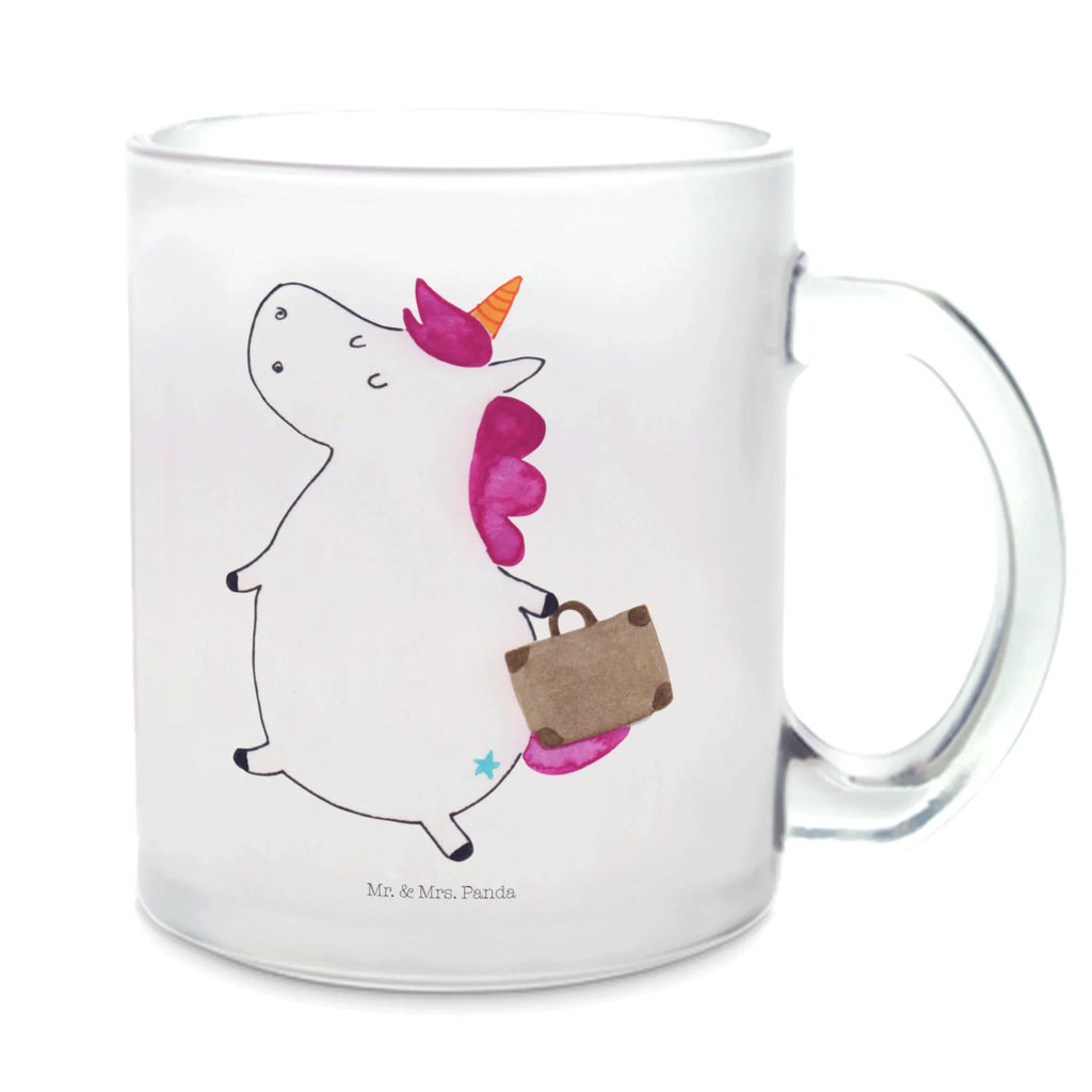 Teetasse Einhorn Koffer getränkeglas, becher glas, Teetasse, Glas Teebecher, Teetasse Glas, Becher, Große Teetasse, Teeglas, Tasse, Tasse Für Tee, Glasbecher, Teegläser, tasse glas, Trinkglas, Teetasse aus Glas, glastasse, becher für tee, Tee Tasse, Unicorn, Einhorn, Einhörner, Einhorn Deko, Abenteuer, Gepäck, Koffer, Witzig, Spaß, Lustig, Reise, Verreisen, Albern, Kind, Erwachsen