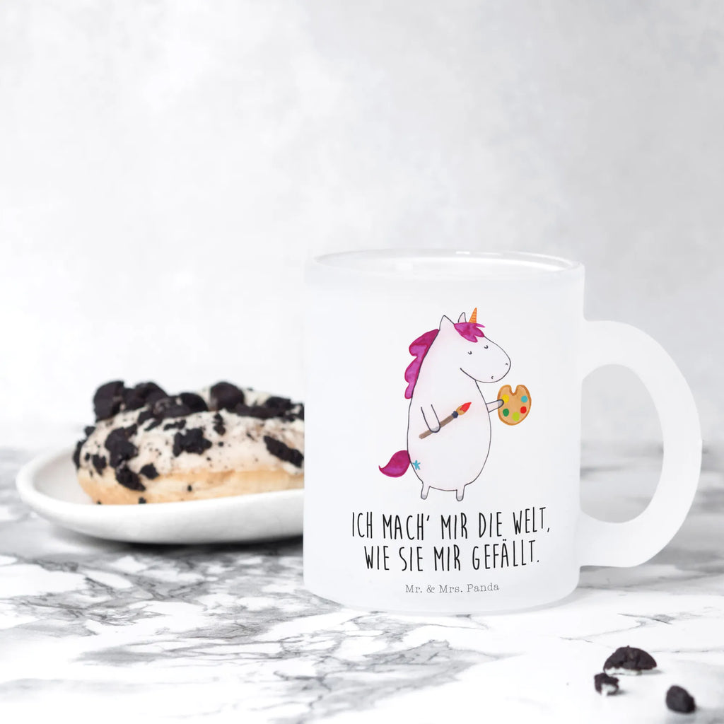 Glass tea cup unicorn Artist tea glass, Tea cup, mug, glass, tea, unicorn, unicorns, Drawing, Artist present, Pen, Artist, English, Brush, Painting, Unicorn, Artist gift, World, Gift, Painter gift
