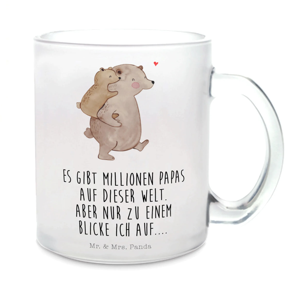 Teetasse Papa Bär getränkeglas, Glasbecher, Henkelbecher, getränkebecher, Tee Tasse, Haferl, Motivtasse, Trinkglas, Teetasse aus Glas, glastasse, Teetasse, Henkeltasse, Häferl, Glas Teebecher, Pott, Teeglas, Kakaotasse, Teetasse Glas, Muttertag, Vatertag, Mama, Papa, Oma, Opa, Familie, Schwester, Bruder, Geschenk, Papi, Vater, Vati, Geburtstag, Onkel