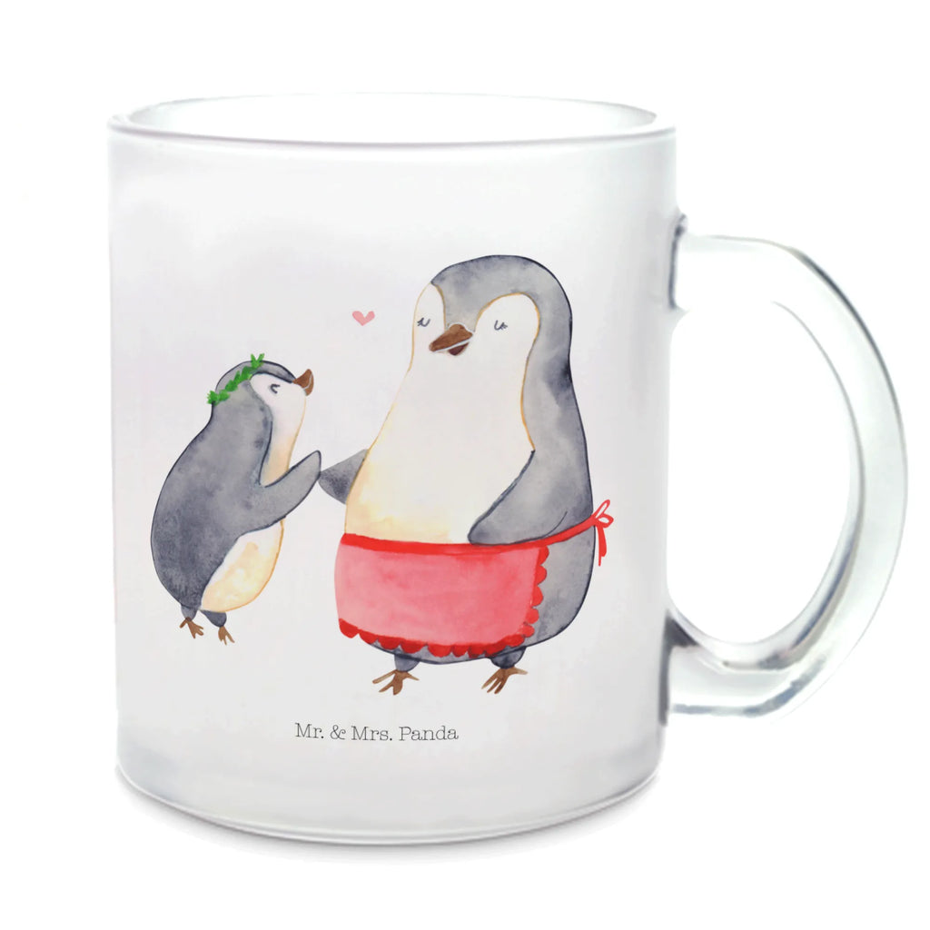 Glass tea cup Penguin with child Tea cup, mug, tea glass, glass, tea, Family, Father's Day, Mother's Day, brother, sister, Mom, Dad, Gift, Mummy, Mommy, Mother, Birthday