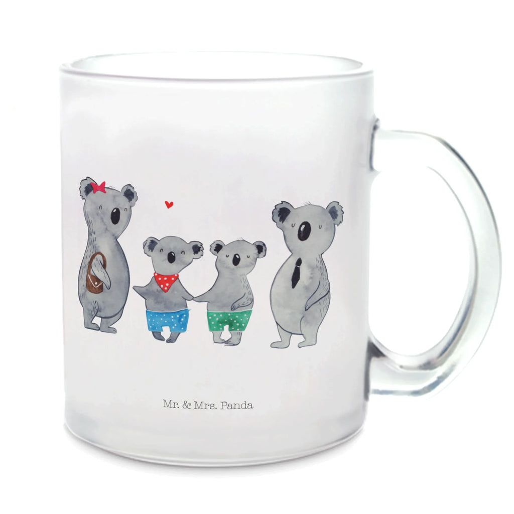 Glass tea cup Koala family with two kids glass, mug, tea glass, Tea cup, tea, Family, Father's Day, Mother's Day, brother, sister, Mom, Dad, best family, koala bear, koala family, family life, family time, family, koala, favourite family