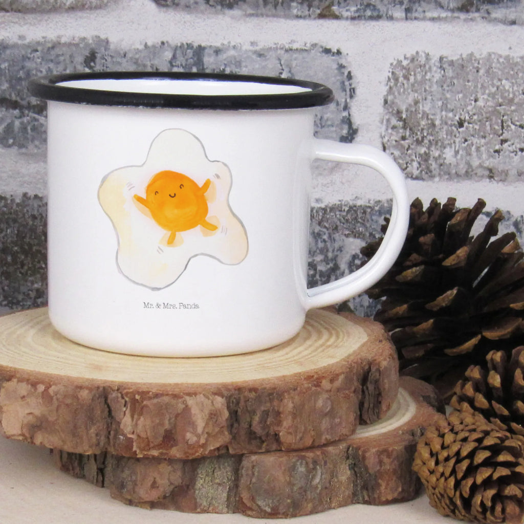 XL emaliowany kubek jajko sadzone jajko Motywy zwierzęce, dobra energia, zabawne powiedzonka, zwierzęta