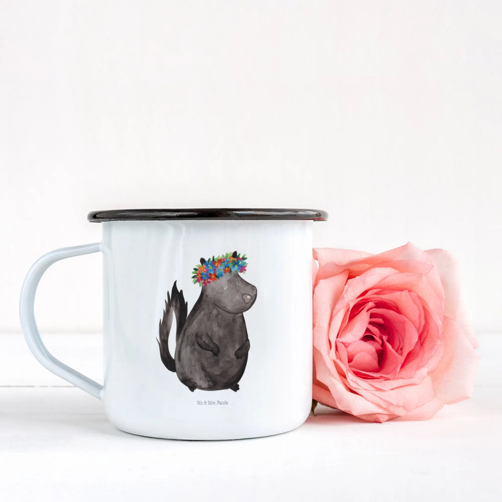 XL emaliowany kubek skunks dziewczynka Stinktier, Skunk