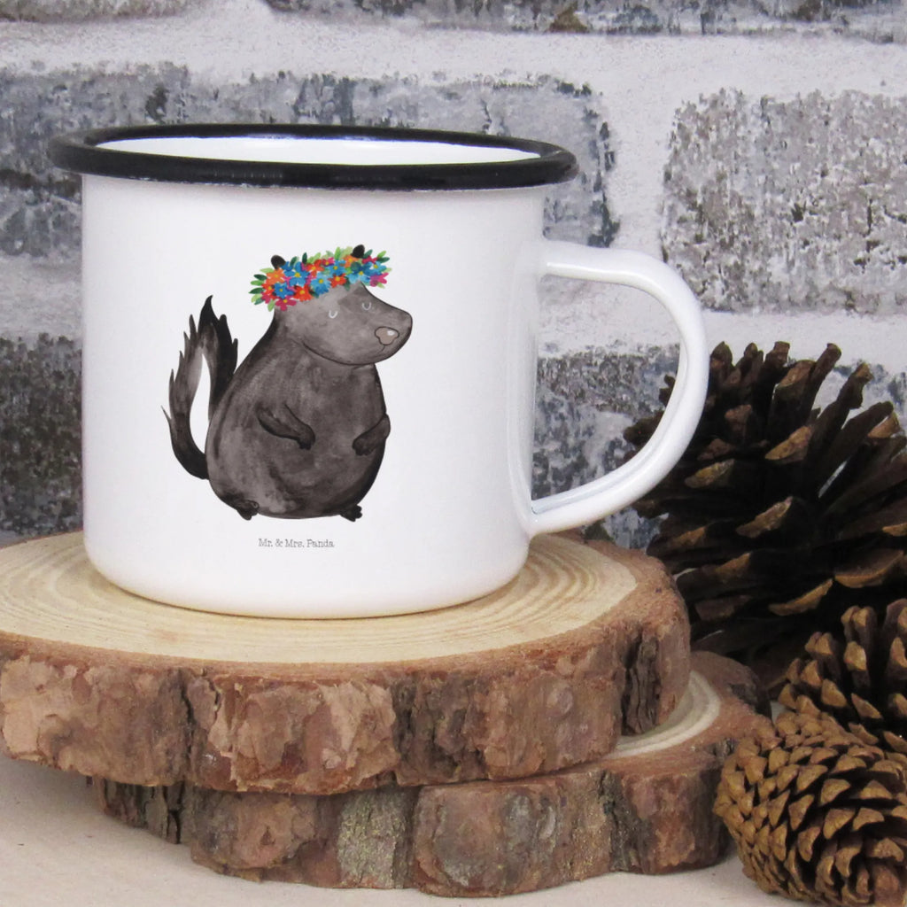 XL emaliowany kubek skunks dziewczynka Stinktier, Skunk