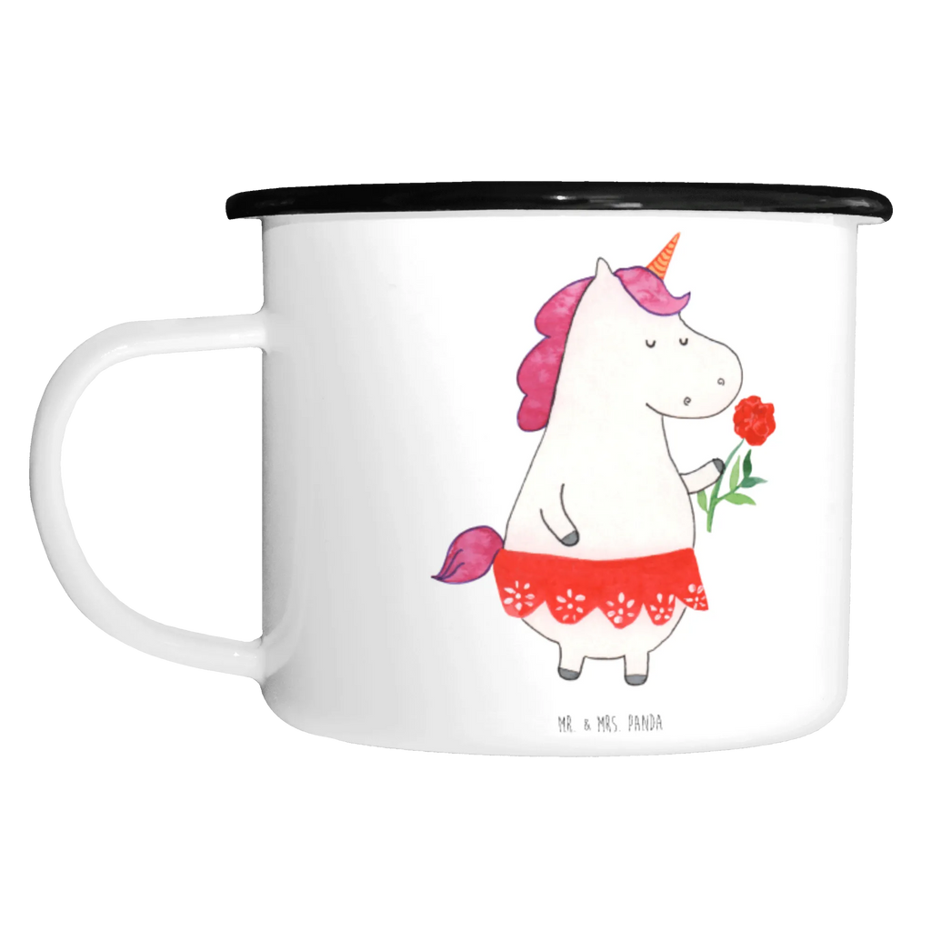 XL emaliowany kubek jednorożec dama Jednorożec, jednorożce, dekoracje jednorożca, jednorożec