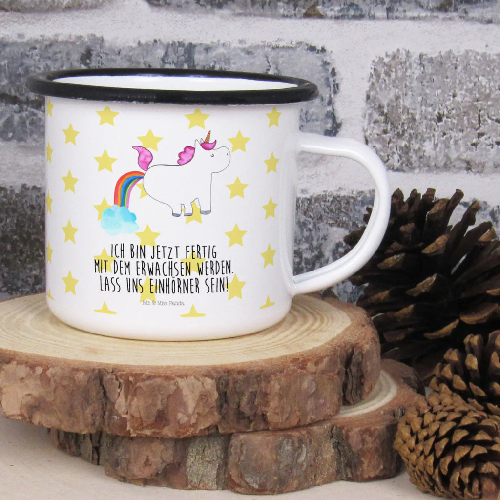 XL emaliowany kubek Jednorożec puszczać bąki Jednorożec, jednorożce, dekoracje jednorożca, jednorożec