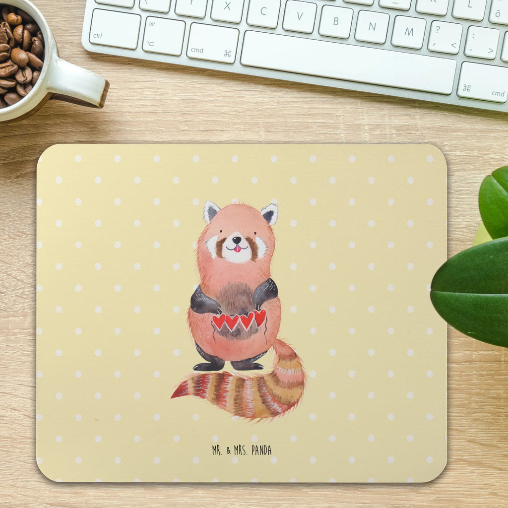 Mouse mat red panda PC Zubehör, Mausunterlage, Designer Mauspad, Einzigartiges Mauspad, Computer zubehör, Arbeitszimmer, Mousepad, Mauspad Büro, Büroausstattung, Mauspad, Tiermotive, Gute Laune, lustige Sprüche, Tiere, Lieblingsmensch, Liebling, Panda, Rot, Liebe, Herz